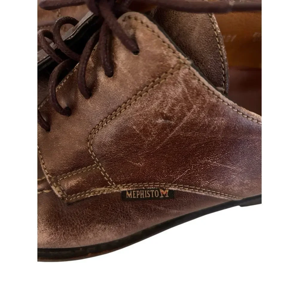 Mephisto Men's Goodyear Welt Classic Comfort Leather Brown Shoes Sz. 11 1/2 US